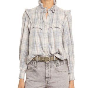 Isabel Marant Idety Plaid Shirt NWT S 36